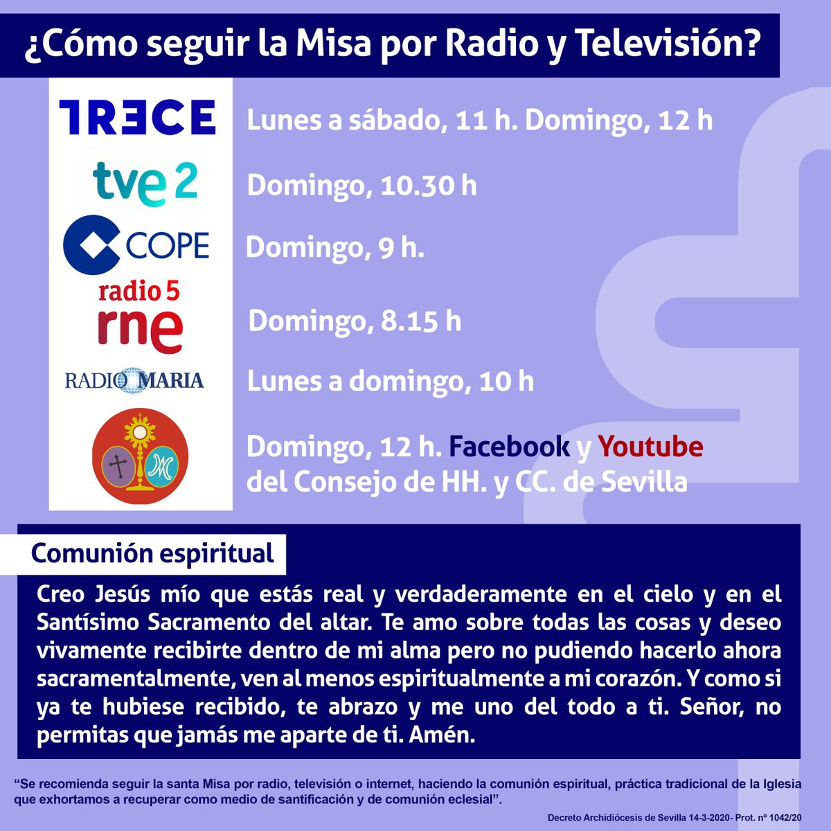 Misas coronavirus Sevilla