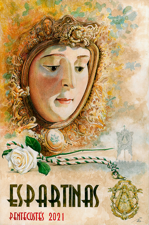 Cartel Pentecostes 2021 Hermandad Rocio Espartinas por Javier Jimenez Sanchez-Dalp